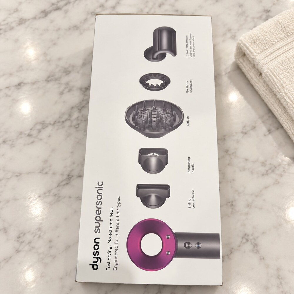 Dyson Supersonic Pink-Accent Hair Dryer with Box - Picture 6 of 10